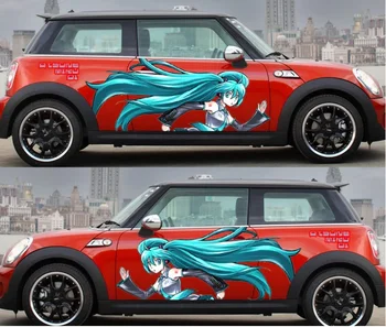 

LEFT SIDE Car Stickers HD Inkjet DIY Cute Cartoon Creative Personality Stickers Whole Body Styling Accessories Car Sticker