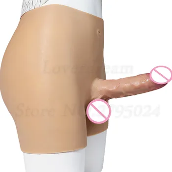 Super Soft Realistic Dildo Wear Pants Sex Toys Woman Masturbation Lesbian Anal Plug Strapon Device Real Penis G Spot Stimulator 1