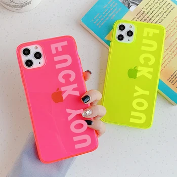 

Fluorescent Color letter Phone Case for Samsung A50 A70 A51 A71 S20 S9 S10 plus note10 plus Back Cover Fashion cute Soft Cases