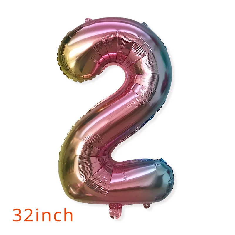 2 balloon WEIGAO 1 шт. 1 2 3 шапки ко дню рождения цветок корона 1-й День рождения шапка новорожденного ребенка ободок для дня рождения 1 год День рождения украшения - Цвет: 2 balloon