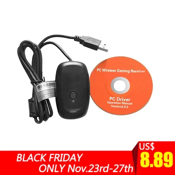 

ALLOYSEED Wireless Gamepad PC Adapter USB Receiver For Microsoft Xbox 360 Game Console Controller Gaming USB PC Receiver With CD