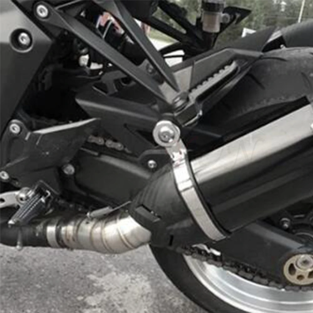 Слипоны для Kawasaki Z1000 2010- мотоциклетные выхлопные трубы среднего соединения из нержавеющей стали без глушителя