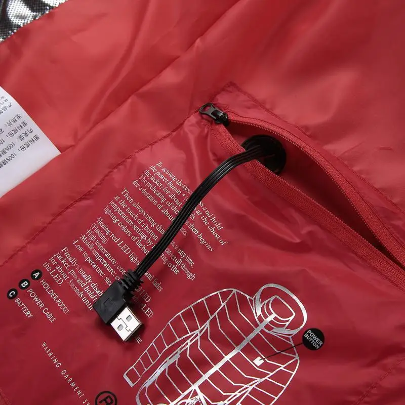 Зимний Электрический usb-жилет с подогревом, теплая куртка, зимний жилет для улицы, теплый жилет, моющийся жилет для походов и кемпинга