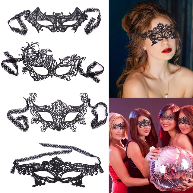 Mocsicka Masquerade Party Decorations Dress up Dancing Silver and Black  Mardi Gras Carnival Party Decoration Party Photo Props Grand Men Women