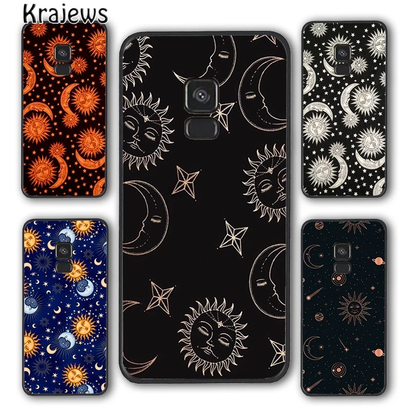 Винтажный чехол krajew для телефона с Луной и солнцем звездами Samsung Galaxy S5 S6 S7 edge S8 S9 S10