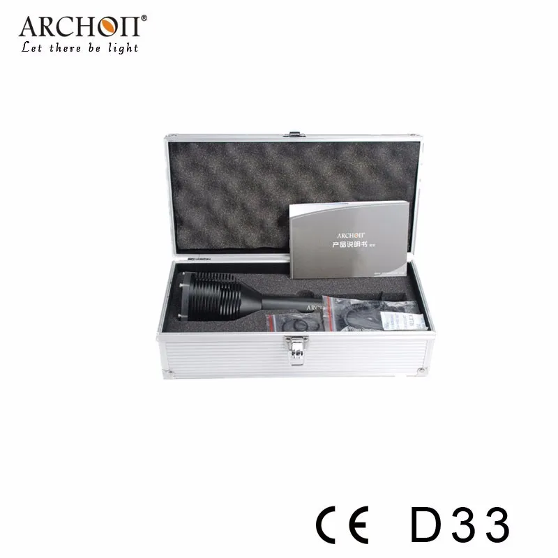 ARCHON W39 D33 3000лм светодиодный фонарик для дайвинга 26650 батарея фонарь для дайвинга 30 Вт подводная лампа 100 м фонарь для дайвинга - Испускаемый цвет: no battery charger
