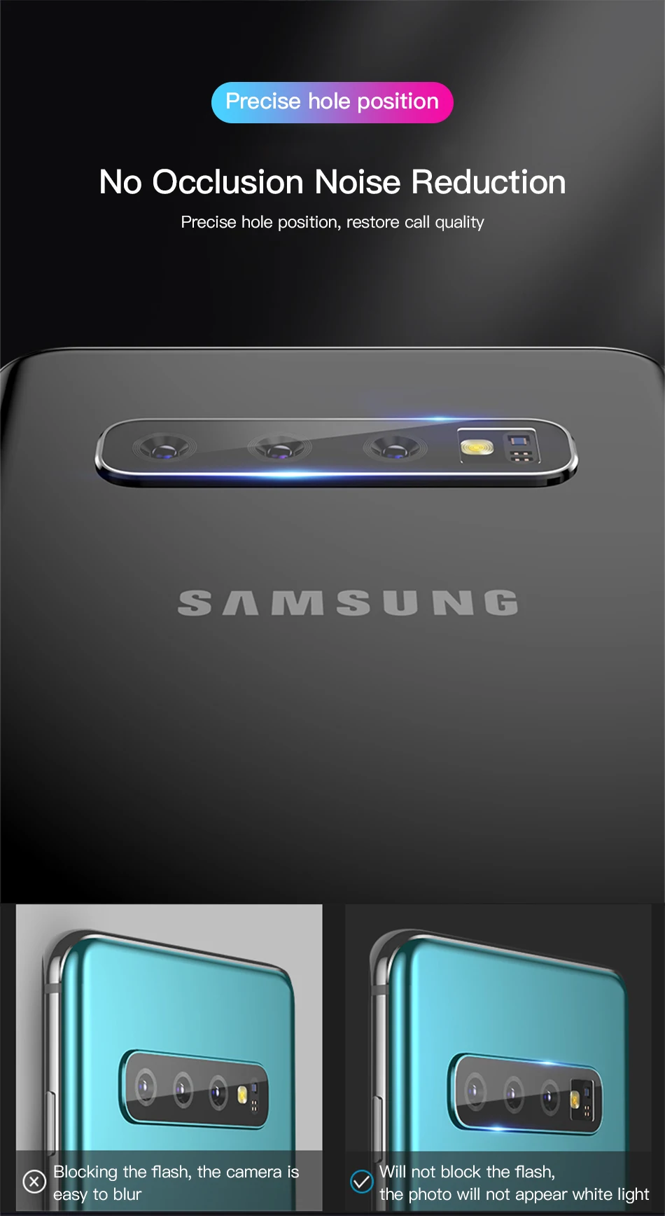 Benks 4 шт. Защитное стекло для объектива камеры для samsung Galaxy S10 Plus ультратонкое мягкое Закаленное стекло Защитная пленка для задней панели