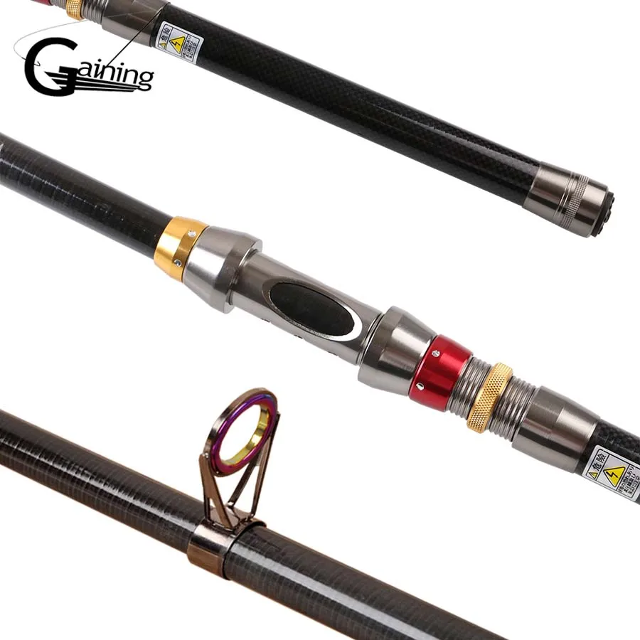 1.8-3.6M Portable Carbon Fiber Telescopic Fishing Rod Sea Spinning Pole Supply 