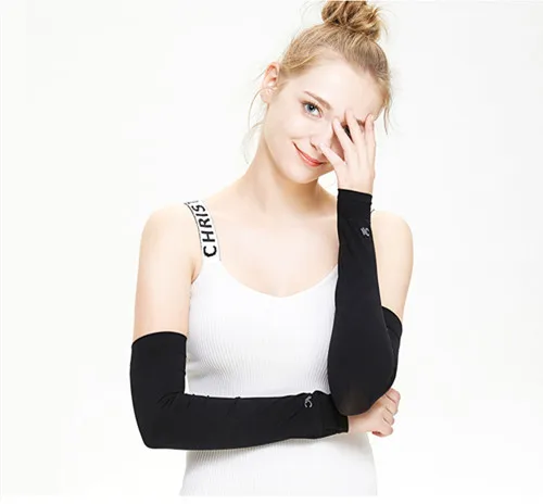 

Summer ice silk sleeve is prevented bask in gloves run men drive sleeve outdoor cycling arm set hand sleeves