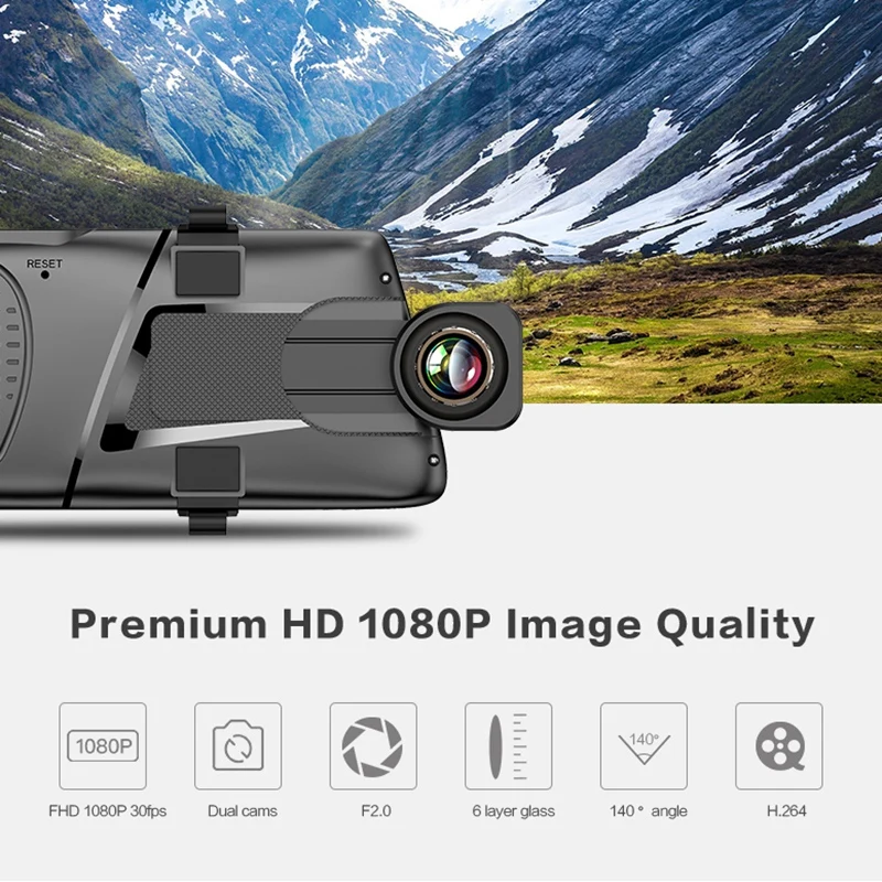 Camlive зеркальная камера 10 дюймов Ips 4G gps-навигация Bluetooth Hd1080P Двойная камера Wifi зеркальный рекордер Двойные камеры Автомобильные видеорегистраторы
