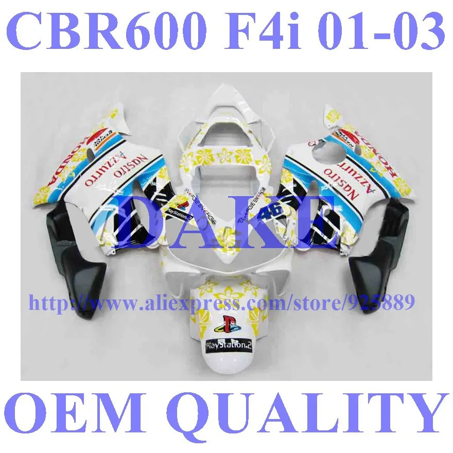 Инъекций наборы обтекателей для Honda CBR600F4i 03 02 01 CBR600 ввиде горшка 01-03 F4i 2001 2002 2003