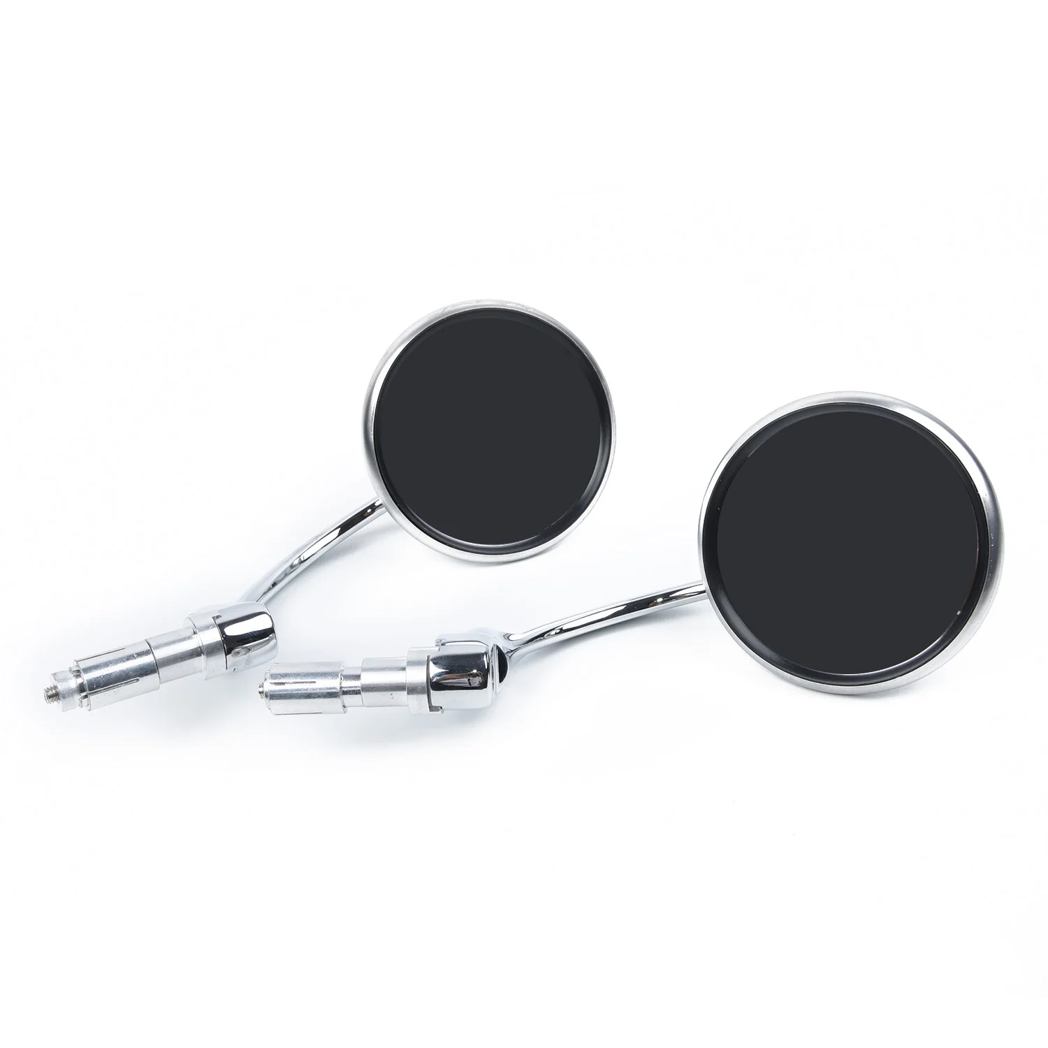 

2Pcs Universal Chrome Round Rearview Bar End Side Mirrors For Motorcycle Chopper Scooter Cafe Racer Accessories