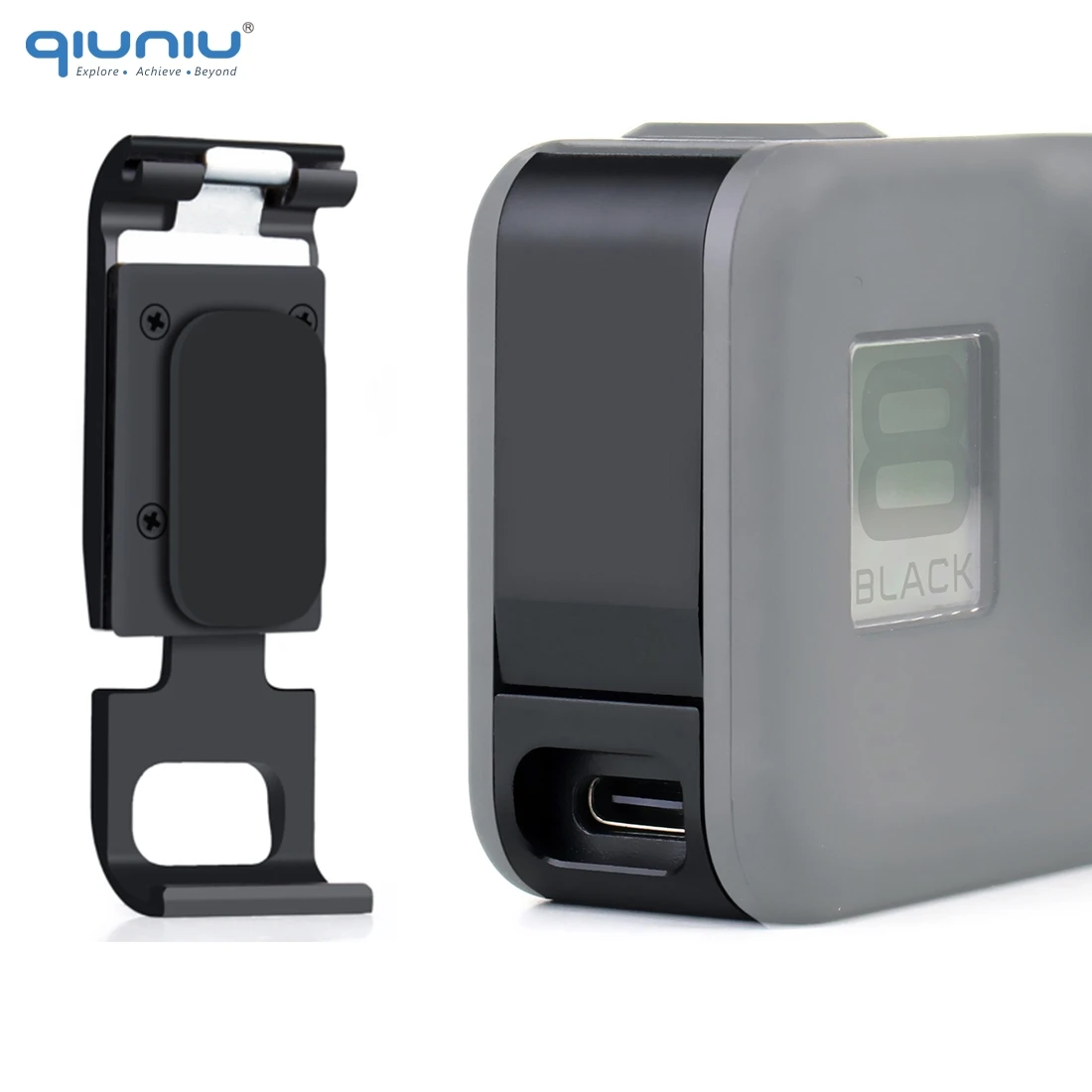 Съемная алюминиевая аккумуляторная батарея QIUNIU для GoPro Hero 8 Black | Электроника