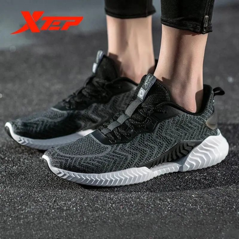 Мужские беговые кроссовки Xtep X Flow впитывающие Легкие дышащие ботинки
