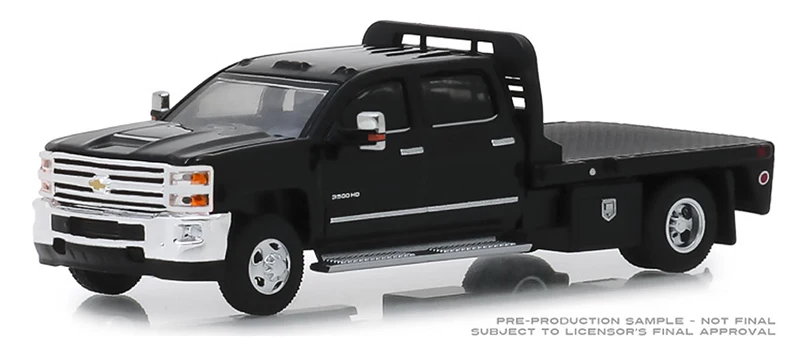 Зеленый свет 1: 64 Chevrolet Silverado 3500 Dually Flatb Игрушечная машина из сплава игрушки для детей литой модельный автомобиль подарок