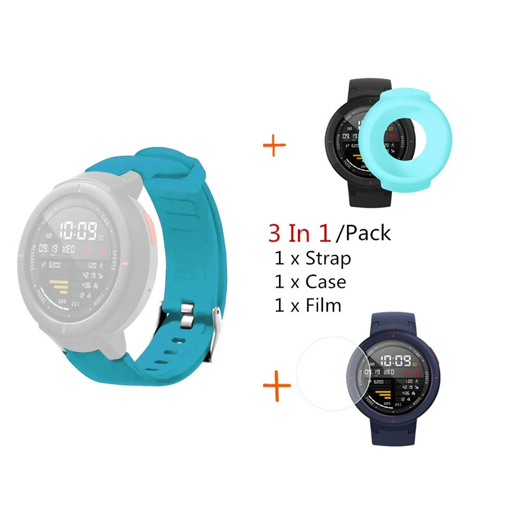 CARPRIE силиконовый ремешок для часов чехол для Huami Amazfit Verge с защитой экрана Модный Спортивный регулируемый ремешок