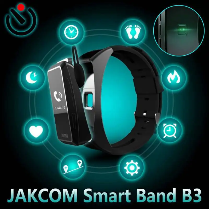 JAKCOM смарт-браслет B3 Bluetooth Смарт-Браслет беспроводные наушники HD OLED дисплей монитор сердечного ритма умный Браслет