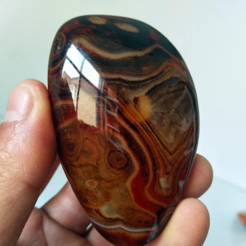 Natural stone Sardonyx agate palm stones playthings small stones and crystals healing crystals - Цвет: X4    120g