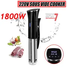 ЕС вилка 220 В вакуумная медленная Sous Vide пищевая плита 1800 Вт Мощный погружной циркулятор ЖК-дисплей цифровой таймер дисплей Нержавеющая сталь