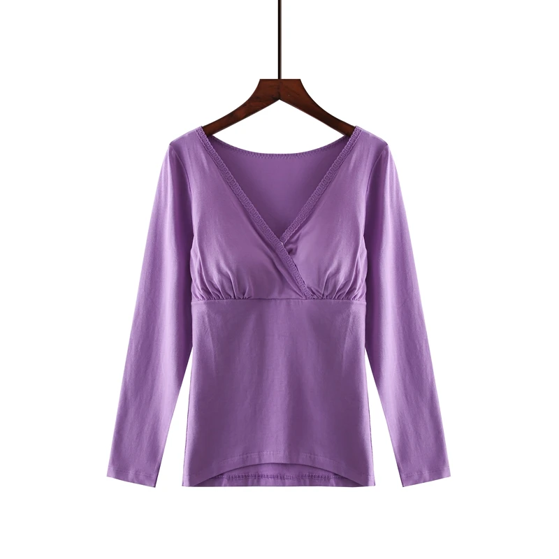 style 8 Топ для кормящих мам, хлопковый жилет для грудного вскармливания, мягкие полосатые топы для беременных, футболка с длинными рукавами для беременных - Цвет: style 8