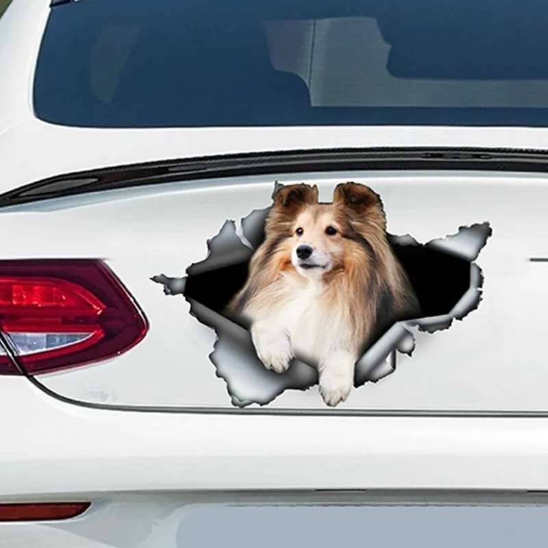 Ebdeckle автомобильный стиль рваные Sheltie для Авто/бампер/окно/наклейка на стену наклейки DIY Декор CT6219