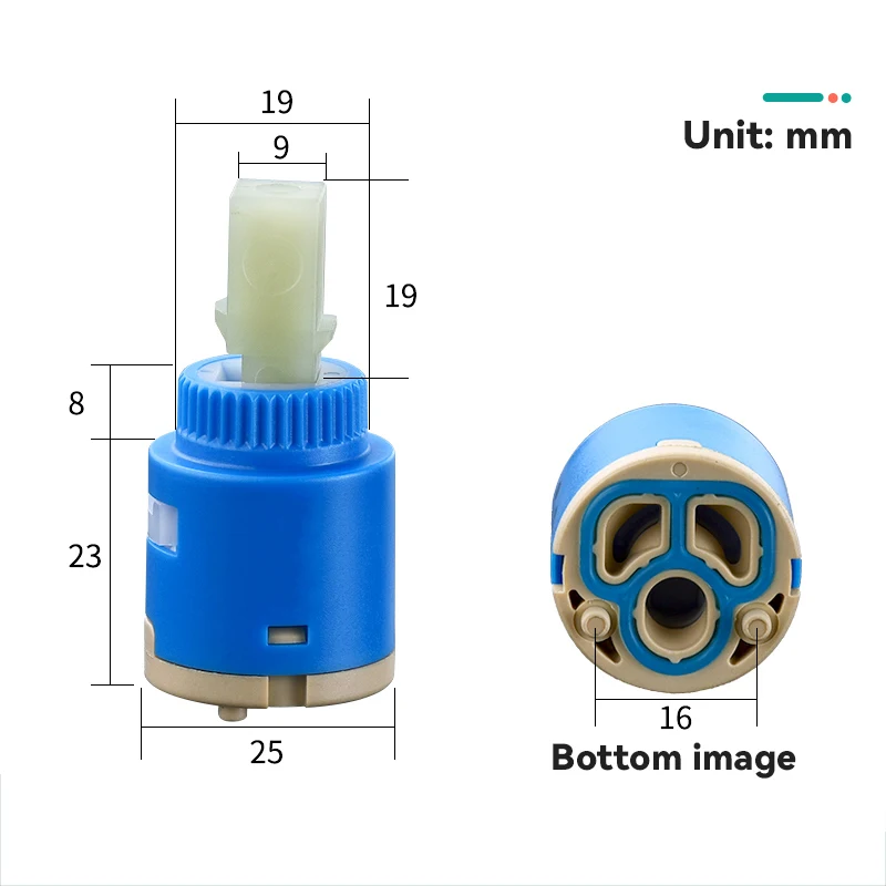 Faucet Valve Core Standard Ceramic Cartridge Replacement Parts for Faucet Valve Shower Core Water Mixer Splitter