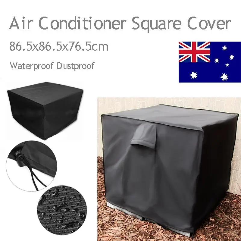 

86.5x86.5x76.5cm Square Protective Cover Waterproof Dust For 34 Inch Air Conditioner Durable AC Cover Anti-Dust Anti-Snow Cover