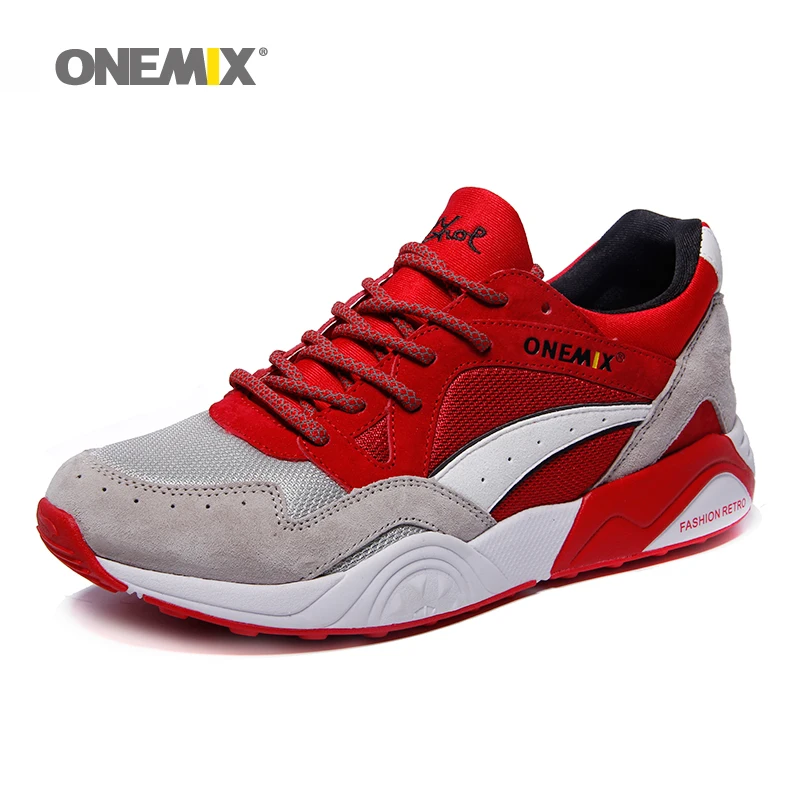 ONEMIX Shoes Men Sneakers Light Weight Breathable Lace-up Training Jogging Shoes Adult Male Outdoor Casual Shoes