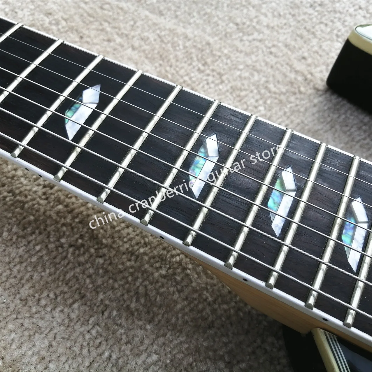 CUSTOM SHOP, Классическая модель, высокое качество, 7 струн Iban электрогитара, черная гитара, реальные фотографии
