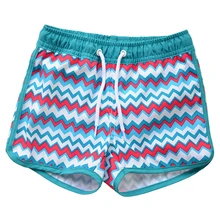 Новые пляжные шорты для мальчиков купальная одежда для маленьких мальчиков от 2 до 14 лет с разноцветным волнистым рисунком детские плавки детский купальный костюм Пляжная одежда