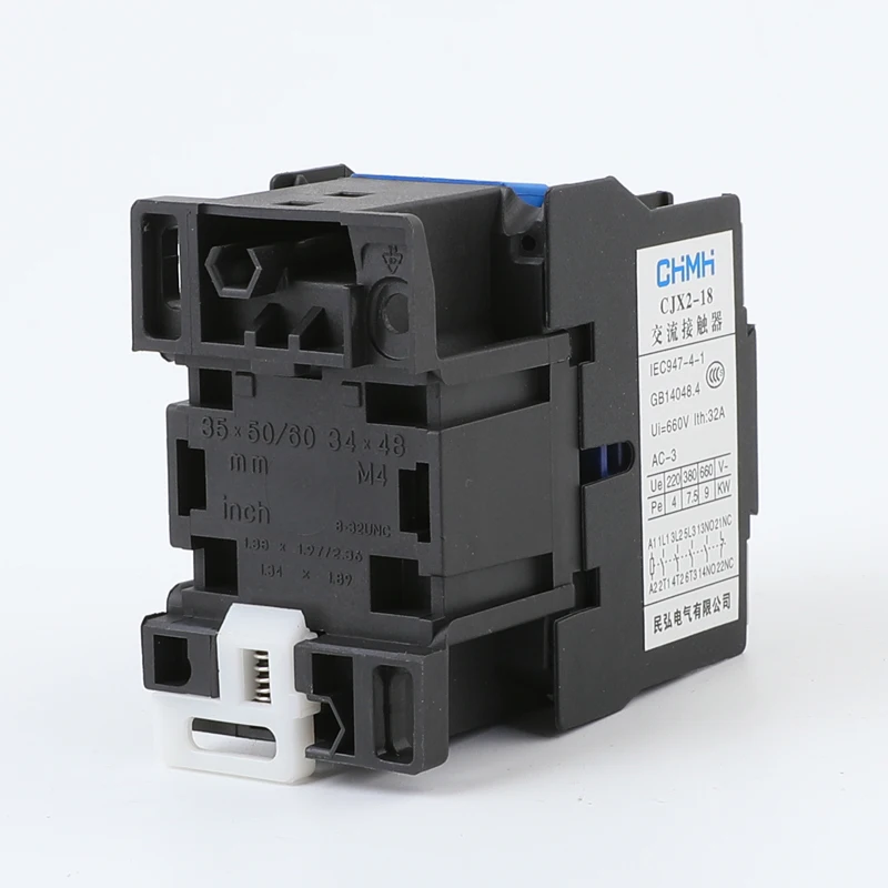 CJX2-1801 LC1 контактор переменного тока 18A 3 фазы 3-полюсные NC катушка Напряжение 380V 220V 110V 36V 24V 50/60Hz Din рейка крепление 3 P+ 1NC