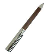 ACMECN унисекс металл и дерево шариковая ручка-новинка дизайн твист тонкий серебро и орех ремесла подарки ручной работы роскошные деревянные авторучки