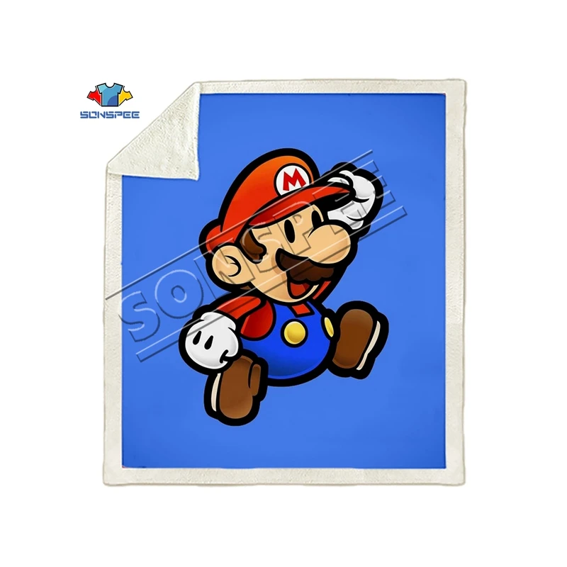 28 Mario Bros диван в стиле аниме, молодежное постельное белье с рисунком, набивное одеяло, покрывало для мальчиков и девочек, одеяло для путешествий, диван, одеяло Mario - Цвет: 28