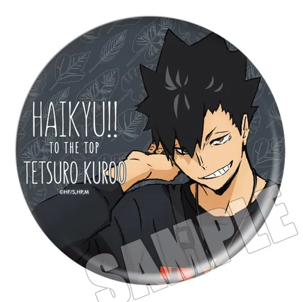 1pc 58mm fãs de anime haikyuu! Escola voleibol anime emblema broche ícones