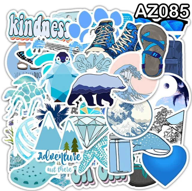 B 50Pcs VSCO мультяшная Наклейка 50 листов в ПВХ Iion Ice Snow Водонепроницаемая наклейка s скутер автомобильный холодильник чемодан DIY граффити наклейка - Цвет: B 50Pcs