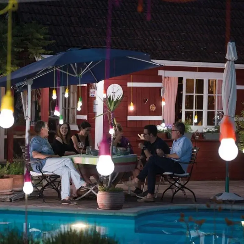 Светодиодный Подвесная лампа с питанием от батареек цветные лампы выдвижным