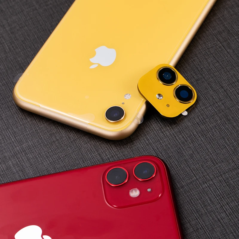 Модифицированная наклейка для объектива камеры, сменная крышка для iPhone XR X R, поддельная наклейка для камеры iPhone 11, защита из закаленного стекла