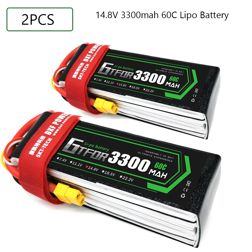 GTFDR 3300mAh 14.8V 60C-120C Lipo battery 6S XT60/DEANS/XT90/EC5 For AKKU Drone FPV Truck four axi Helicopter RC Car Airplane | Игрушки и