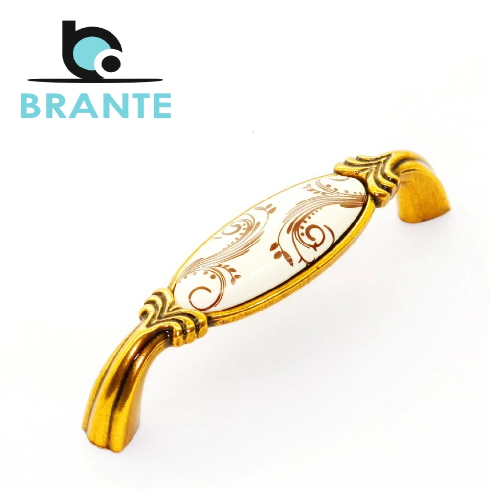 Ручка-скоба Brante RS.1114.96.OAB керамика-старинная латунь