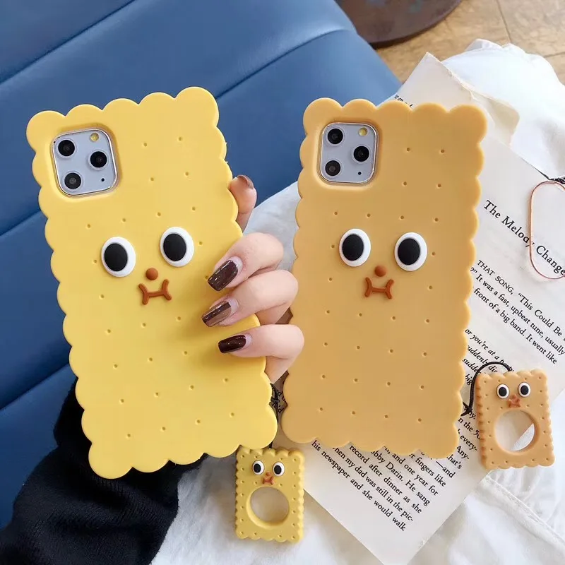 3D чехол для IPhone XR X XS Max 6S 7 8 Plus силиконовый с милым печеньем мультяшный 11 Pro мягкий |