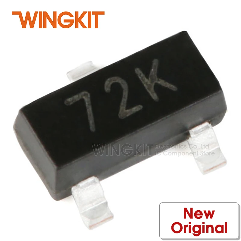 50PCS 2N7002K SOT23 2N7002 7002K 7002 / 72K SOT-23 N-Channel Plastic-Encapsulate MOSFET SMD 60V/340mA | Электроника