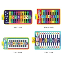 Kids Musical Piano Mat Duet Keyboard Play Mat 20 Keys Floor Piano with 8 Instrument Sound 5 Paly Modes Dance Pad Educatinal Toys 2