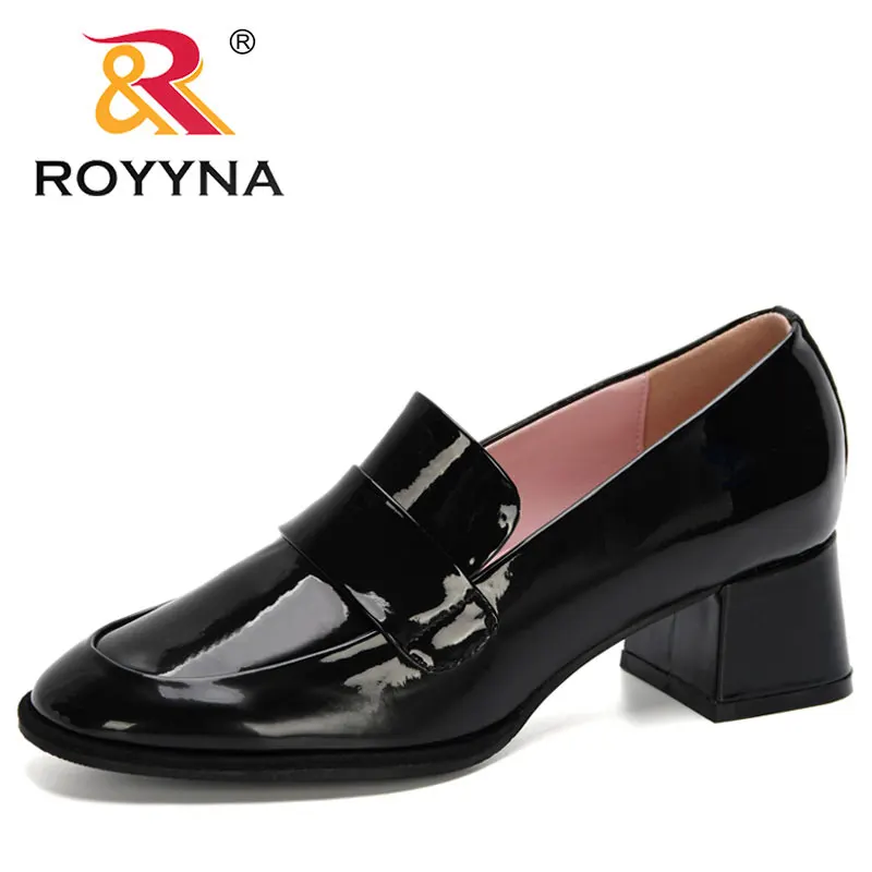 Dress Shoes Heels Pumps Women ROYYNA Plus-Size Woman Popular Work Zapatos-Mujer Excellent
