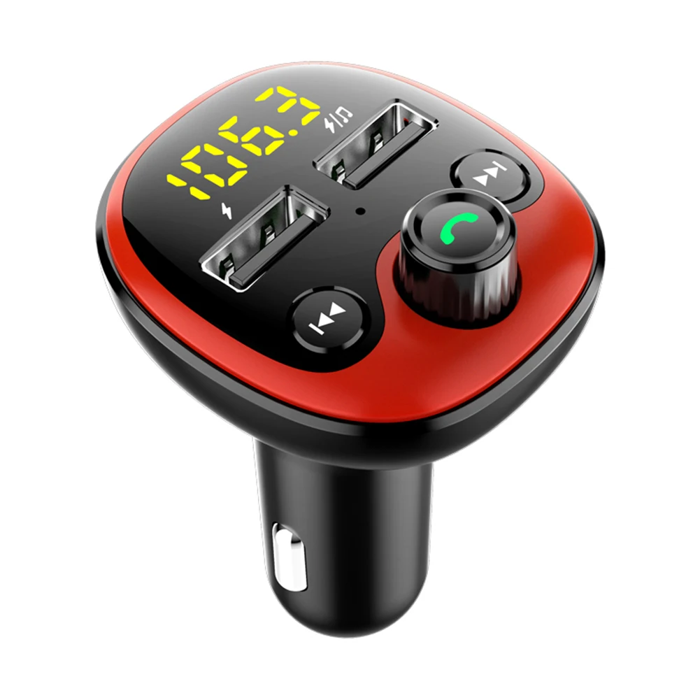 Китай Bluetooth fm-передатчик для автомобиля с двумя 3.1A usb зарядными портами Hands-Free Автомобильное зарядное устройство радио приемник Mp3 плеер - Доставка из: Китай