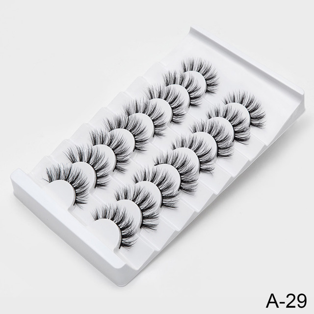 3D Faux Mink Lashes Natural False Eyelashes Dramatic Volume Fake Lashes Makeup Eyelash Extension Silk Eyelashes