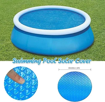 

Swimming Pool Solar Cover Round Love Bubble Water Resistant PE Dust-Proof Protector Tarp