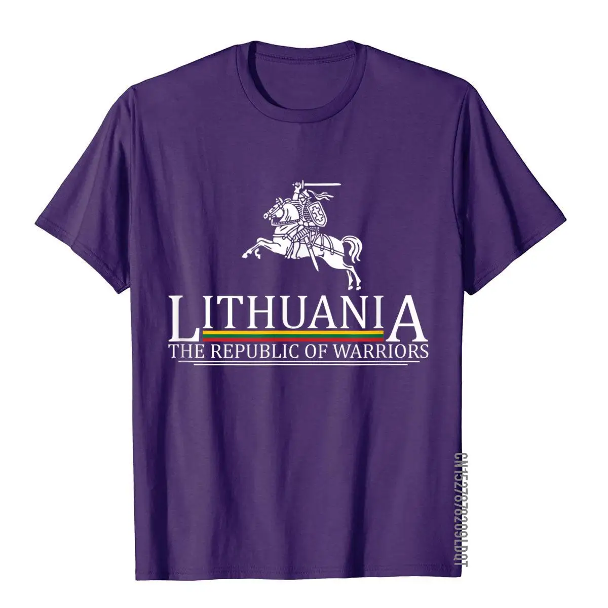 Lithuanian Flag Coat of Arms Knight T-Shirt__B9957purple