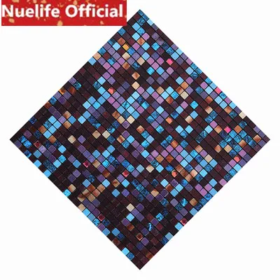 Nuelife 4 шт. самоклеющиеся 3d металлические мозаичные обои для стен, водостойкие анти-мягкие наклейки для спальни и пола - Цвет: W