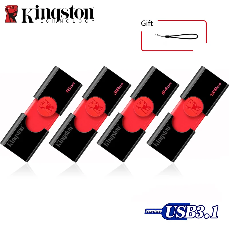 Kingston USB флэш-накопитель DT106 32gb Флешка usb 3,1 16GB u-диск usb 64gb 128gb флеш-память USB