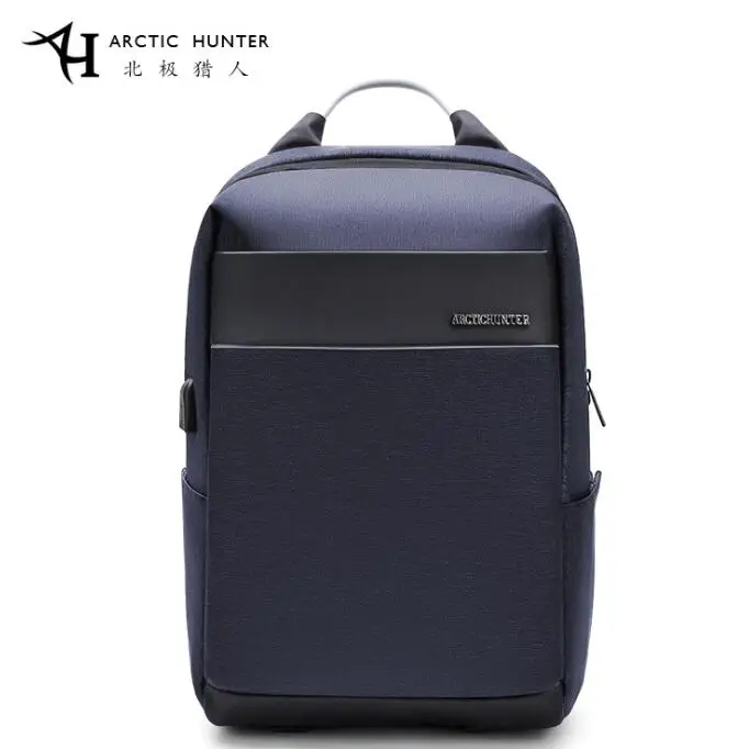 ArcticHunter Анти-Вор модный мужской рюкзак Многофункциональный Водонепроницаемый 15,6 дюймов Сумка для ноутбука Мужская зарядка через usb дорожная сумка Новинка - Цвет: Blue